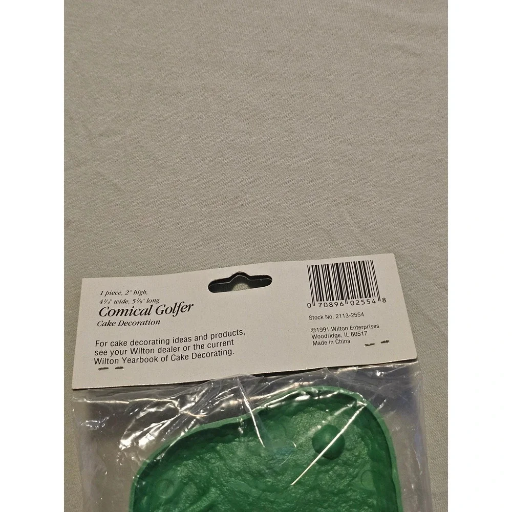 Wilton Comical Golfer Cake Decoration 2113-2554 Vintage 1991 Golf Topper New